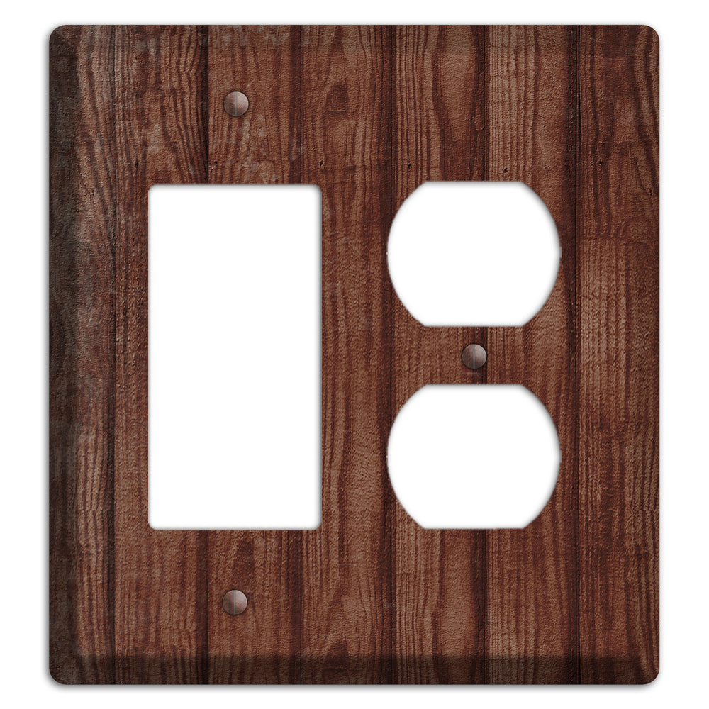 Saddle Weathered Wood Rocker / Duplex Wallplate