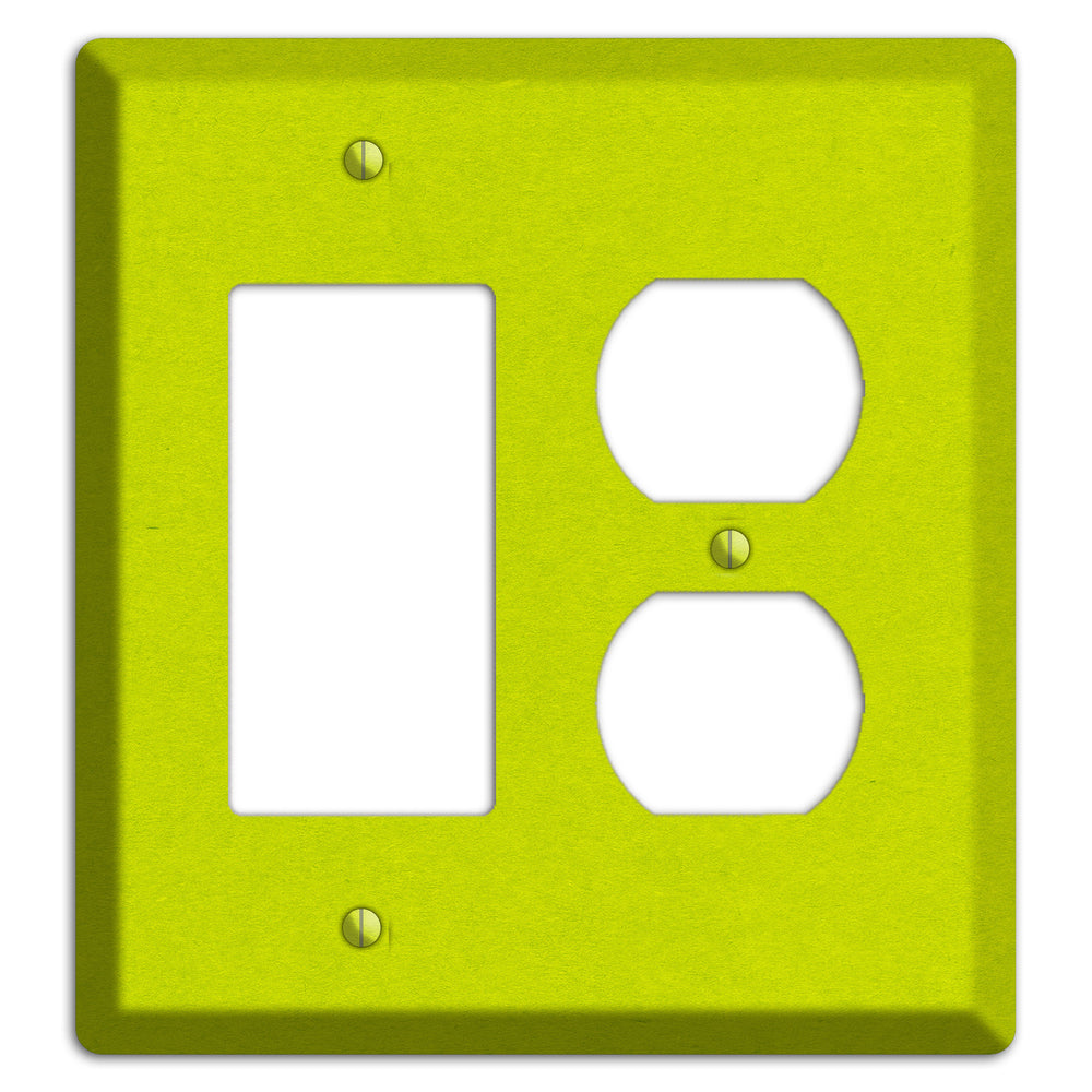 Electric Lime Kraft Rocker / Duplex Wallplate