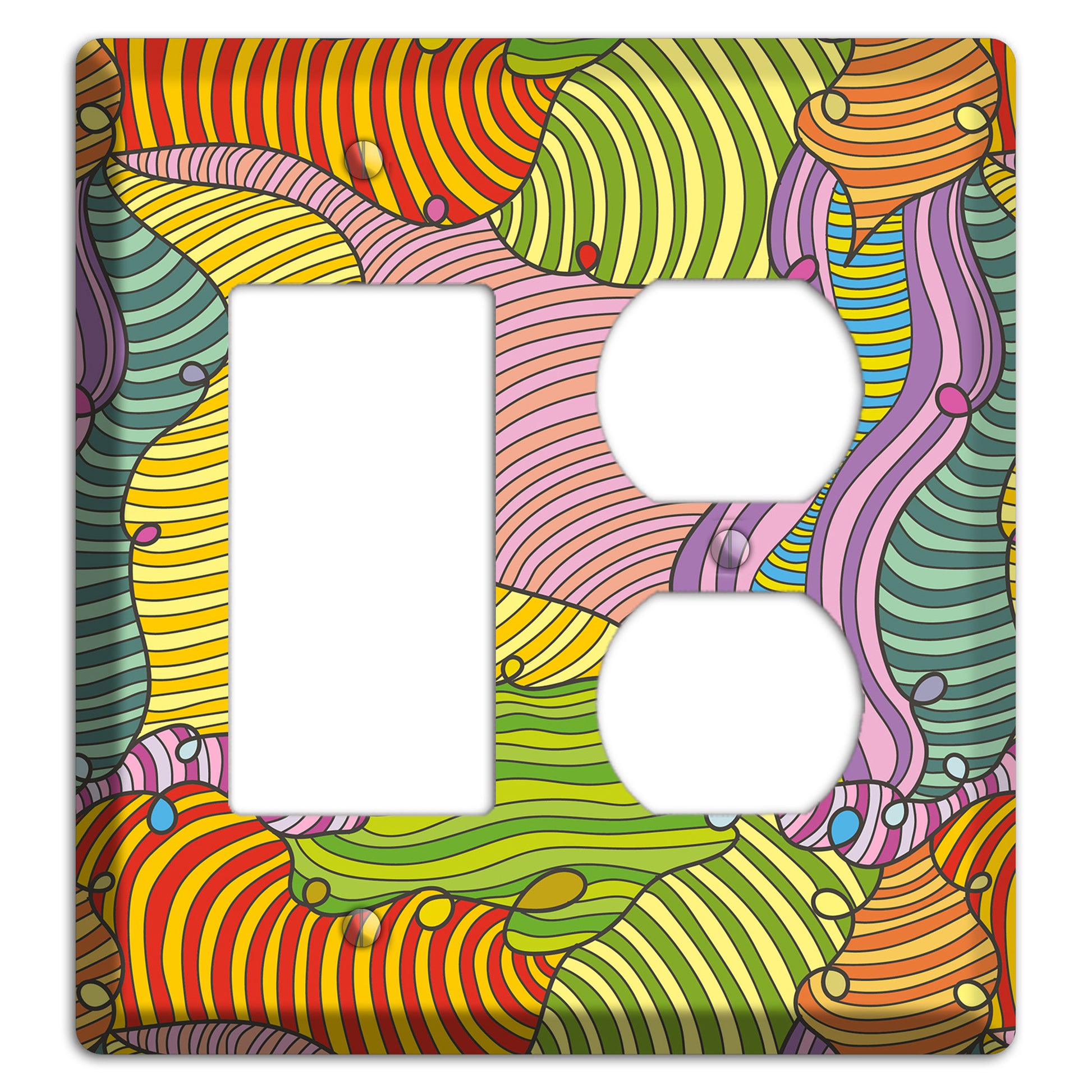 Retro Flourish 5 Rocker / Duplex Wallplate