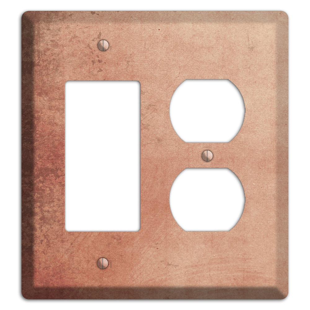 Tan Vintage Grunge Rocker / Duplex Wallplate
