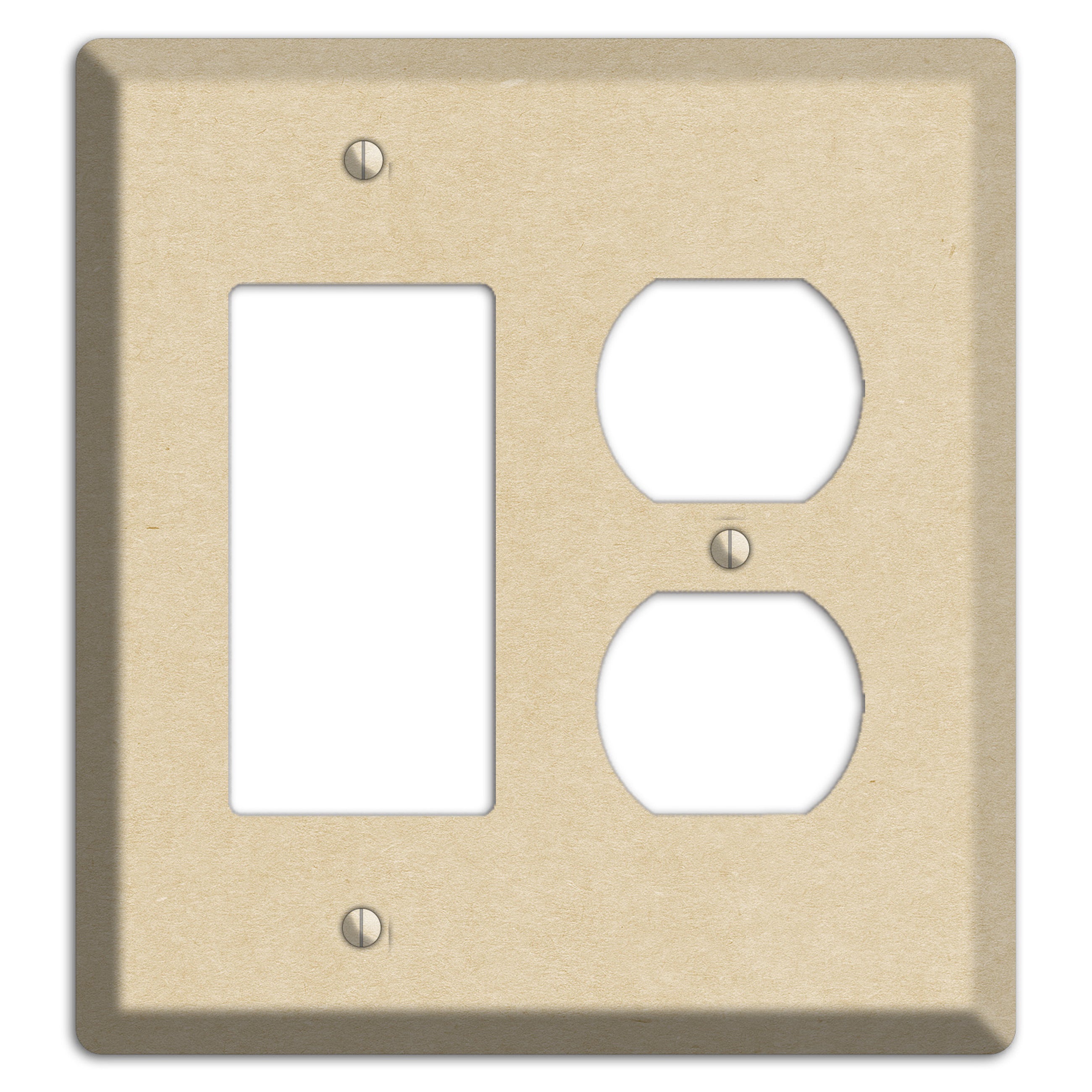 Double Pearl Lusta Kraft Rocker / Duplex Wallplate