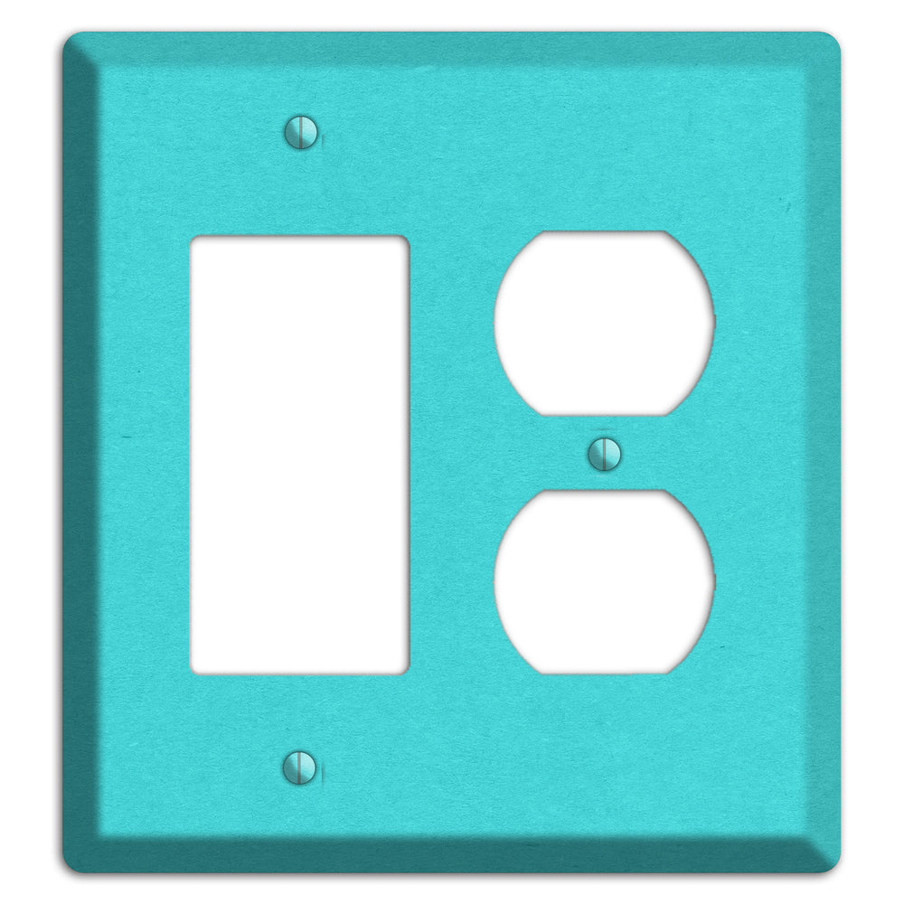 Turquoise Kraft Rocker / Duplex Wallplate