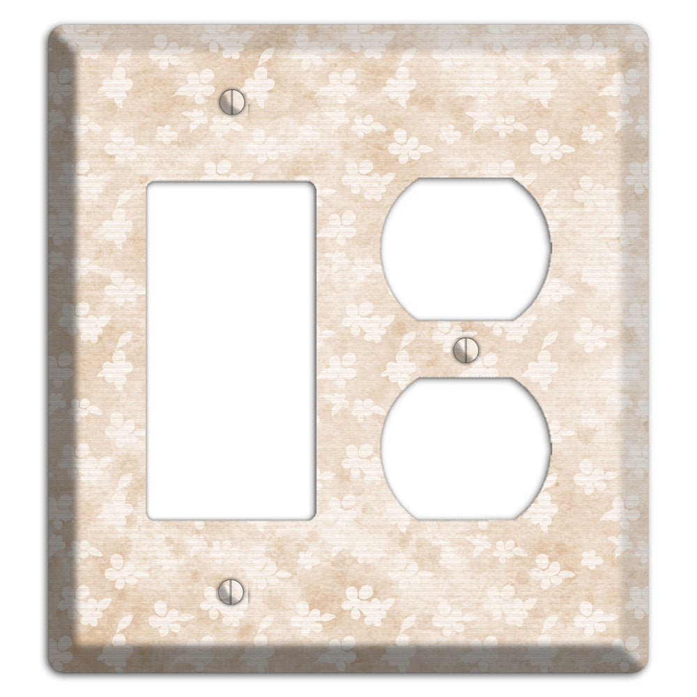 White Linen Neutral Texture Rocker / Duplex Wallplate