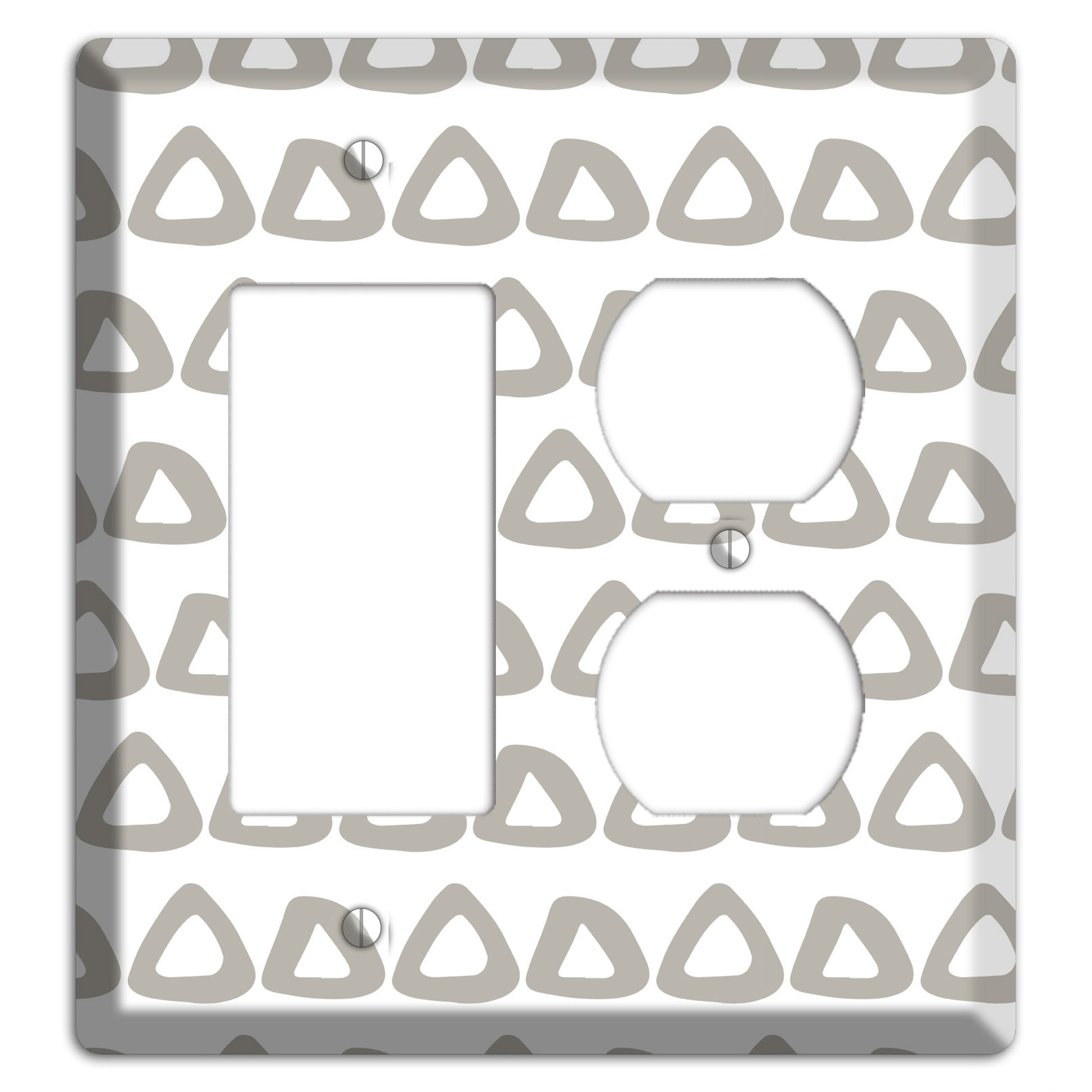 Simple Scandanavian Style H Rocker / Duplex Wallplate