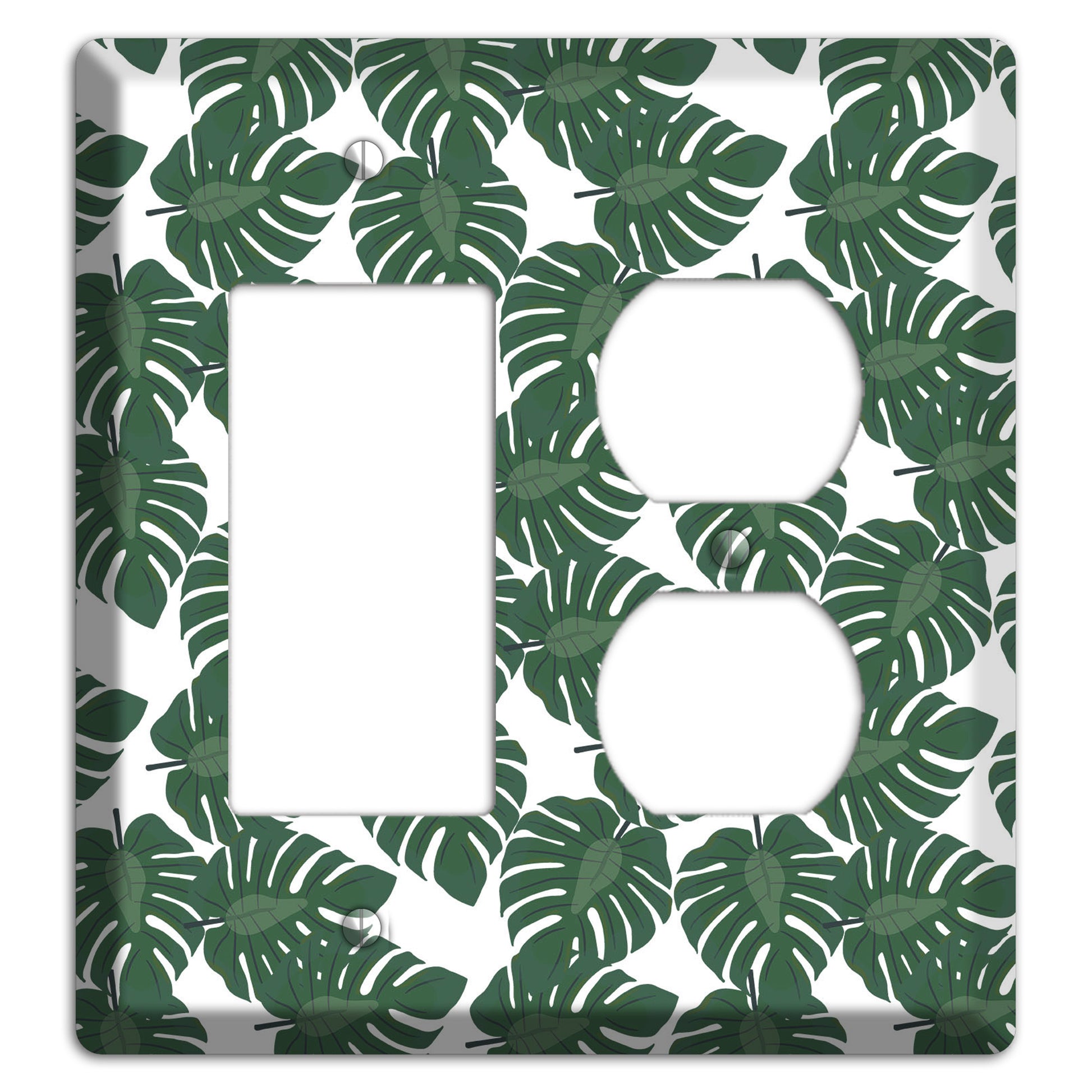 Leaves Style EE Rocker / Duplex Wallplate