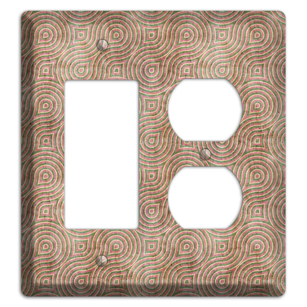Brown Swirl Rocker / Duplex Wallplate