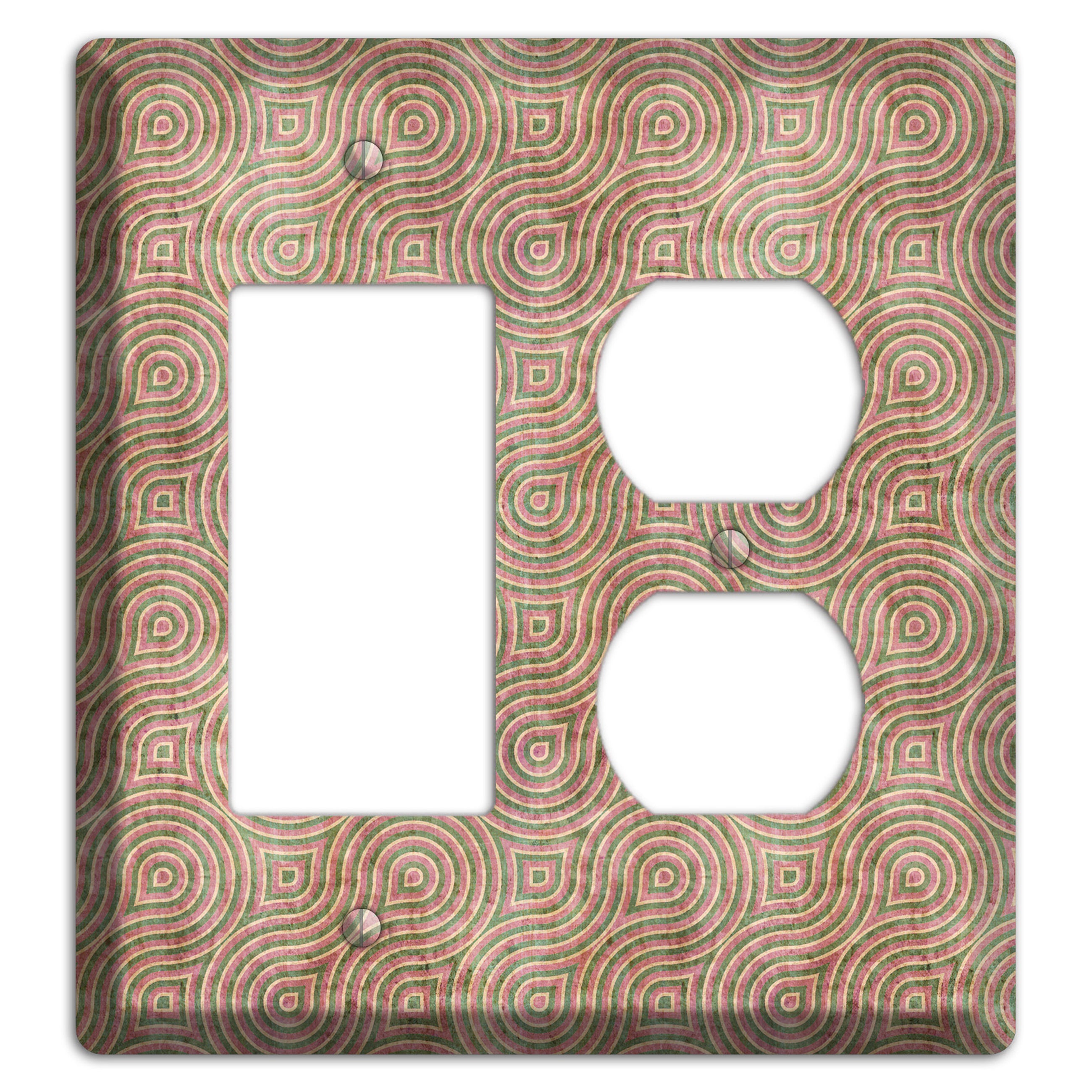 Brown Swirl Rocker / Duplex Wallplate