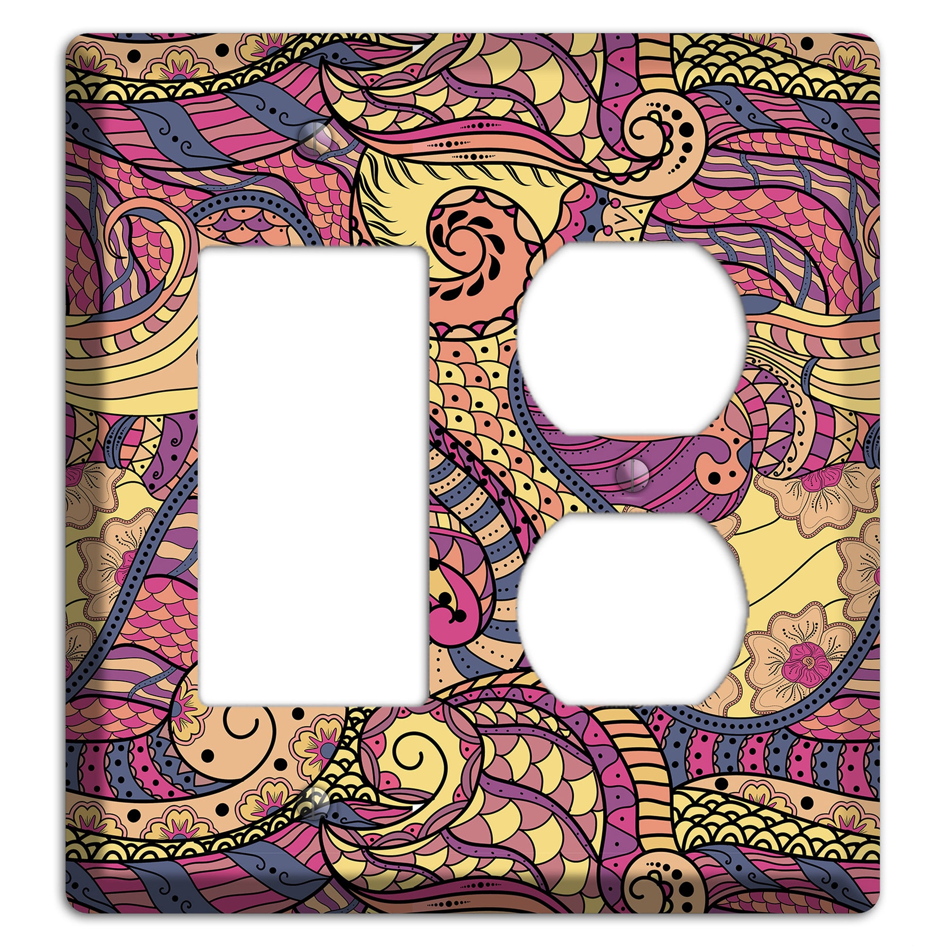 Retro Flourish 2 Rocker / Duplex Wallplate