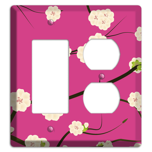 Pink Cherry Blossoms 2 Rocker / Duplex Wallplate