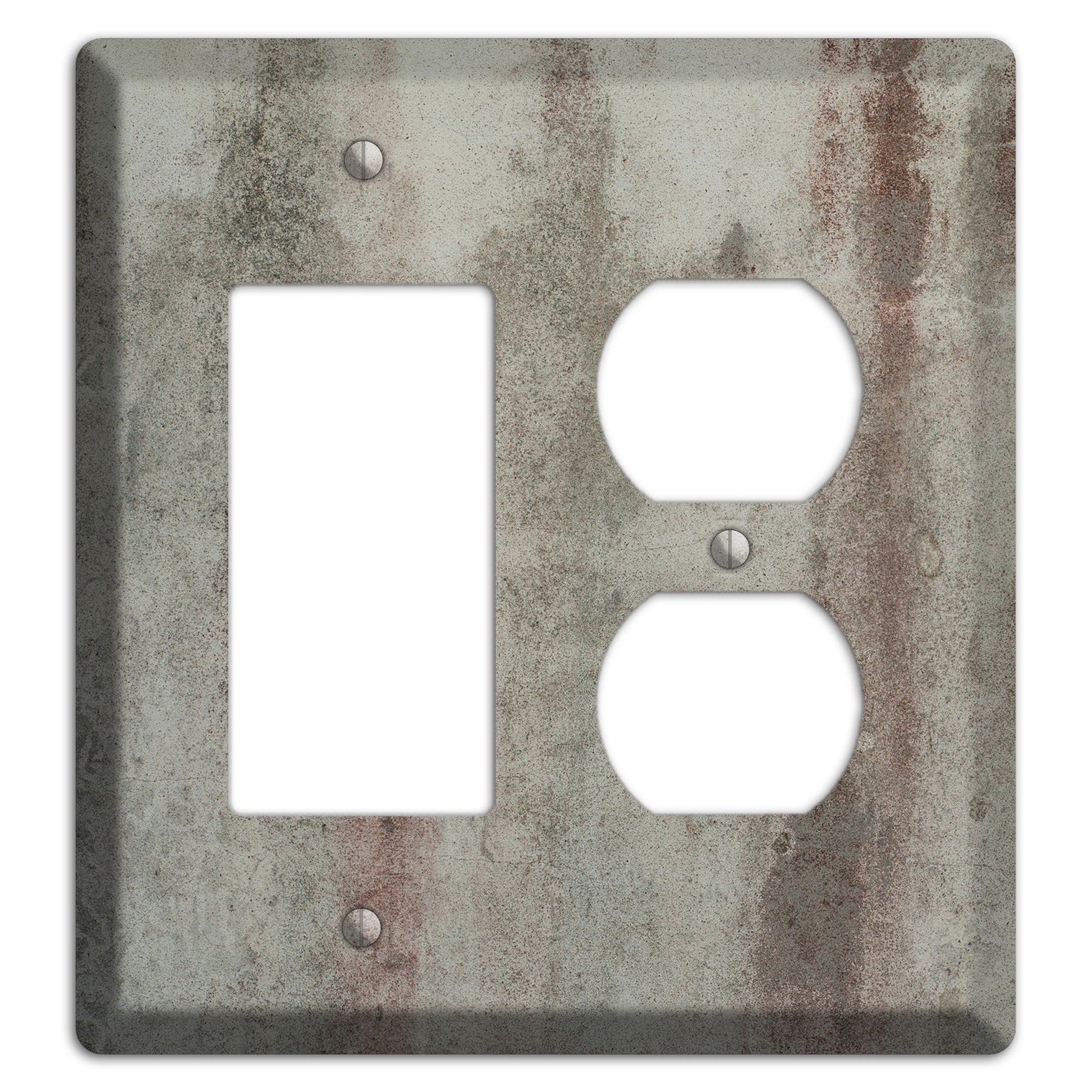 Old Concrete 15 Rocker / Duplex Wallplate