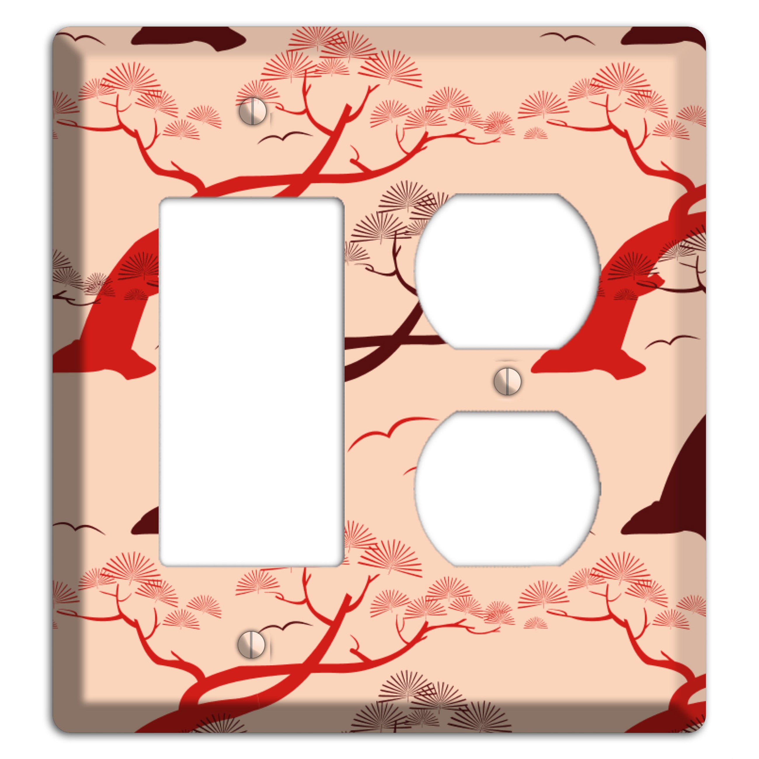 Asian Trees Rocker / Duplex Wallplate