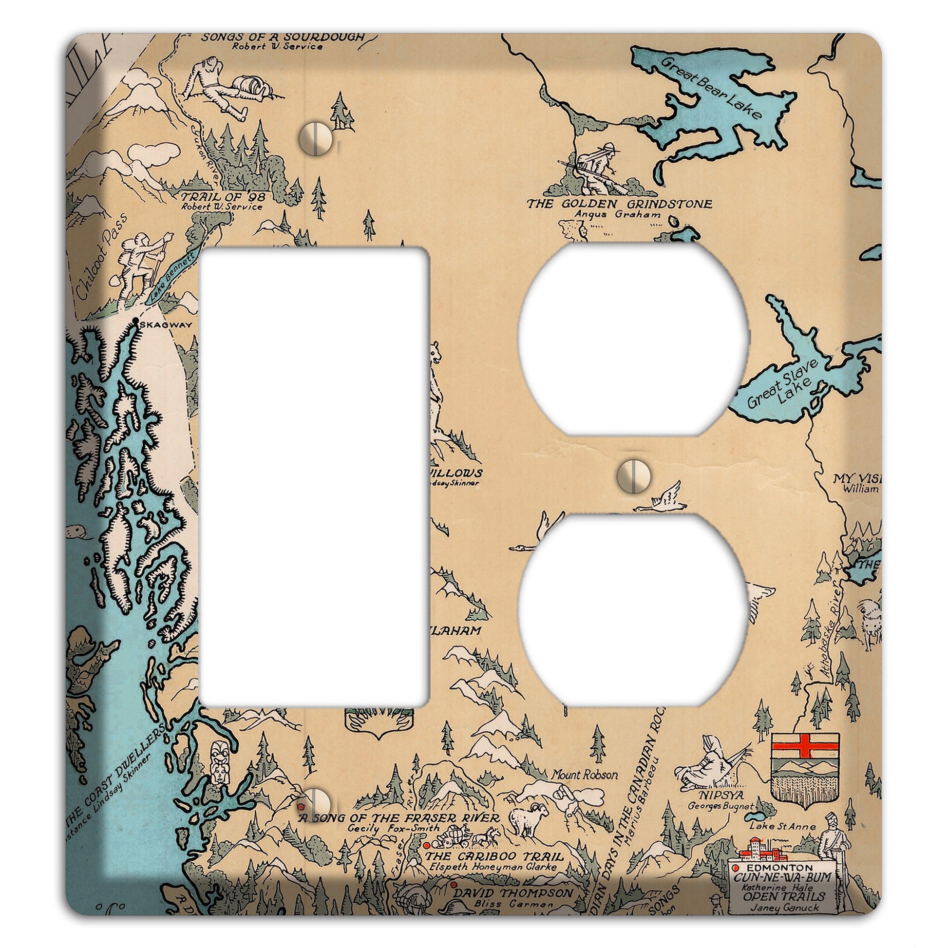Map of Canada Rocker / Duplex Wallplate