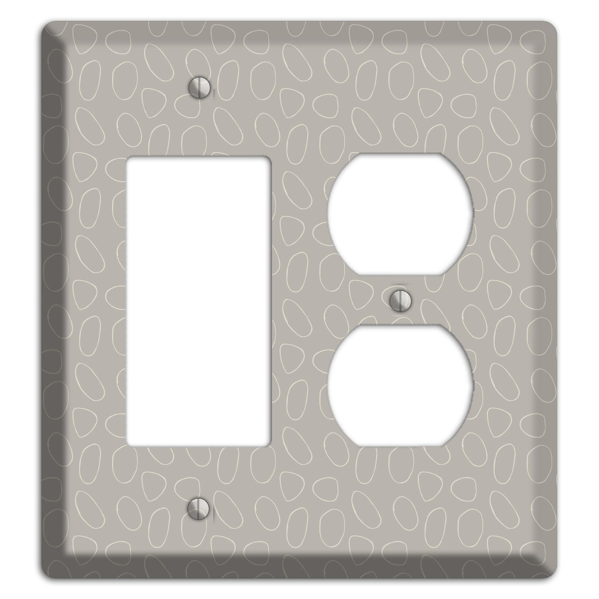 Simple Scandanavian Style E Rocker / Duplex Wallplate