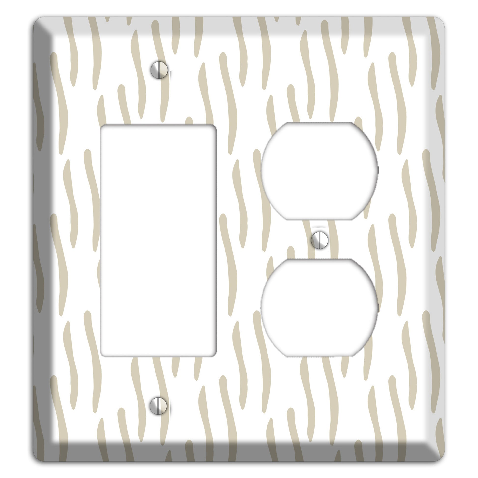 Simple Scandanavian Style J Rocker / Duplex Wallplate