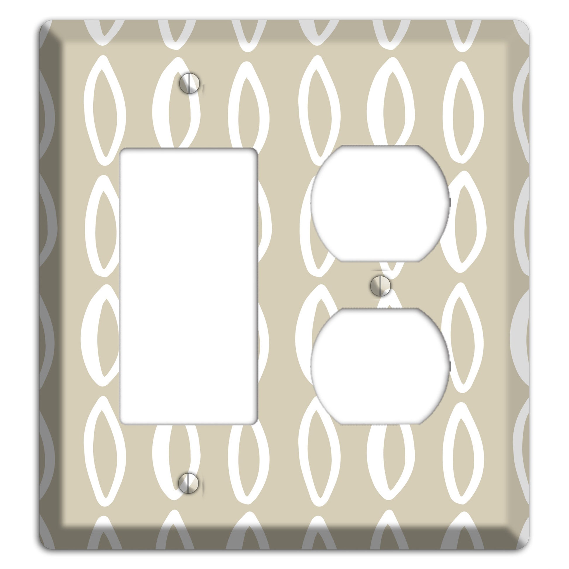 Simple Scandanavian Style Z Rocker / Duplex Wallplate