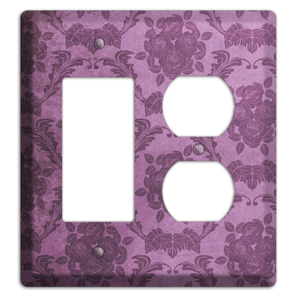 Bouquet Vintage Rose Damask Rocker / Duplex Wallplate