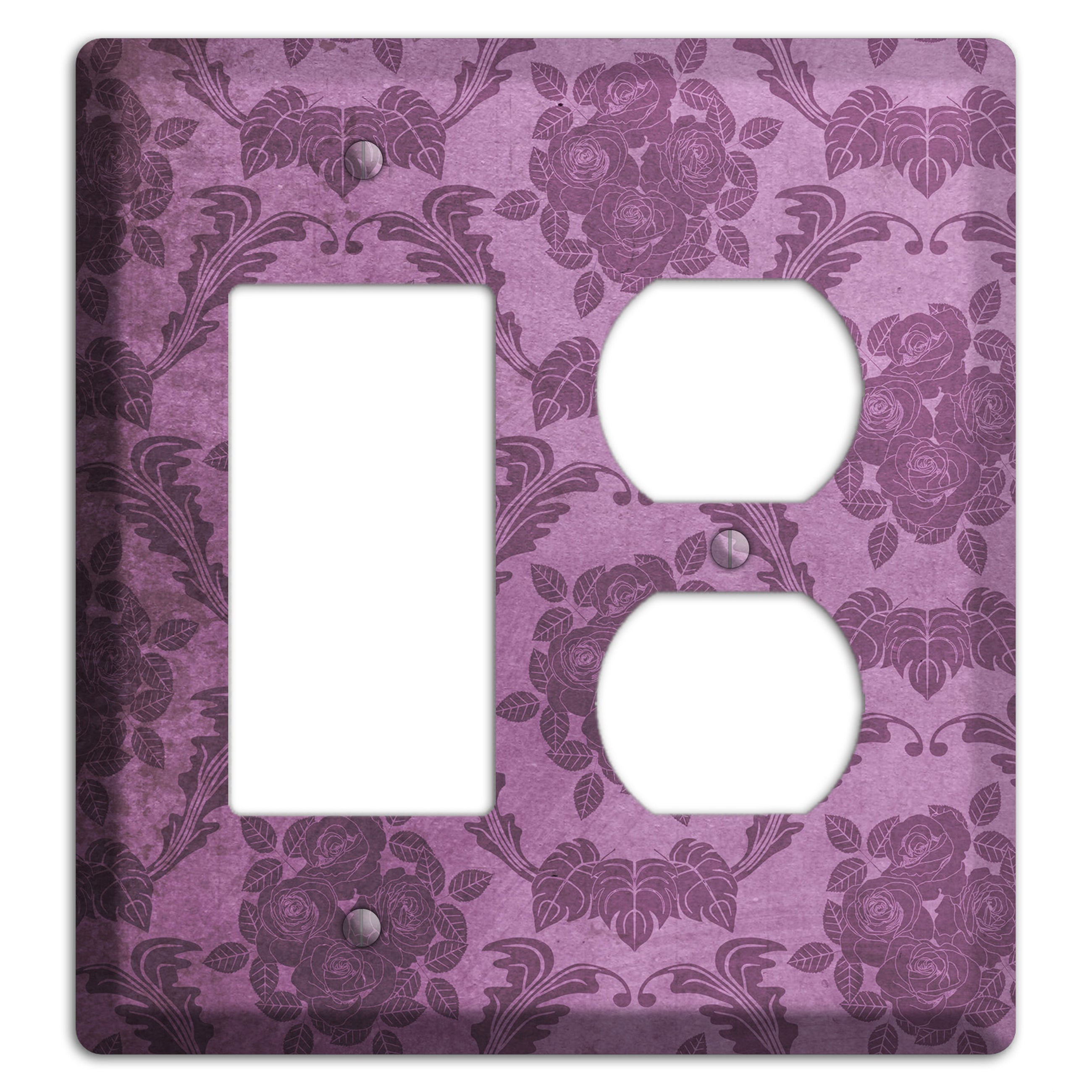 Bouquet Vintage Rose Damask Rocker / Duplex Wallplate