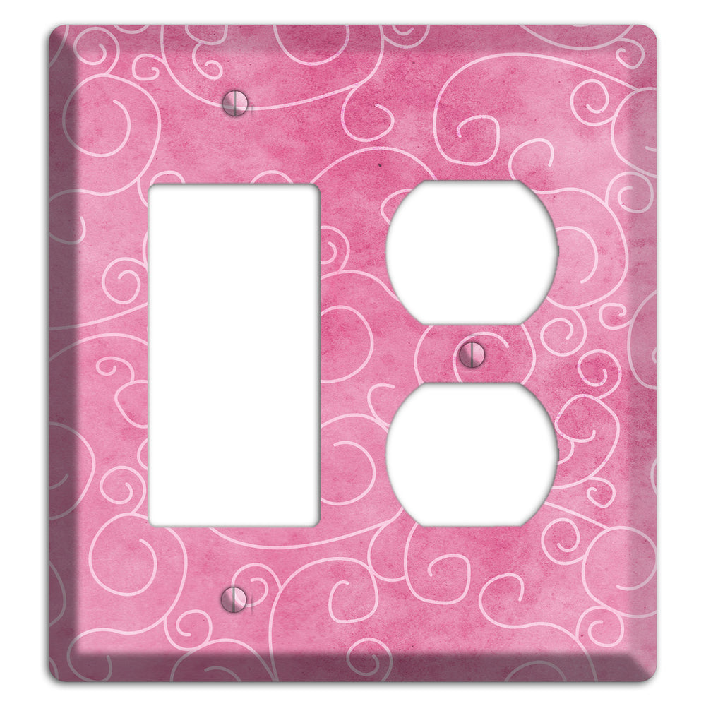 Kobi Pink Texture Rocker / Duplex Wallplate
