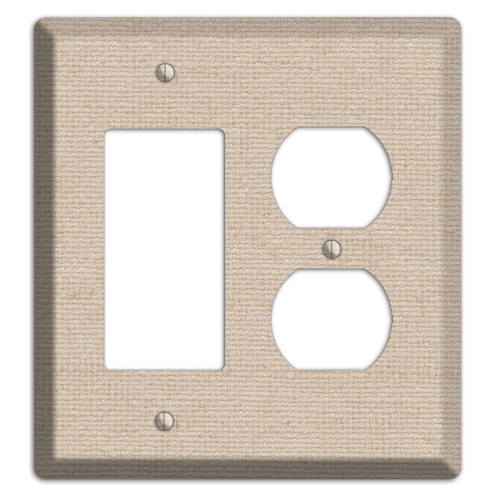 Vanilla Neutral Texture Rocker / Duplex Wallplate