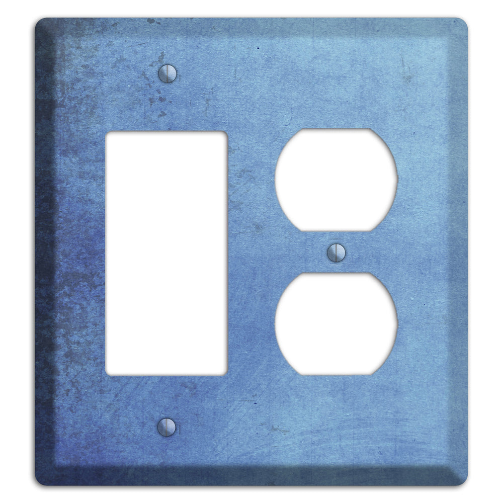 Polo Blue Vintage Grunge Rocker / Duplex Wallplate