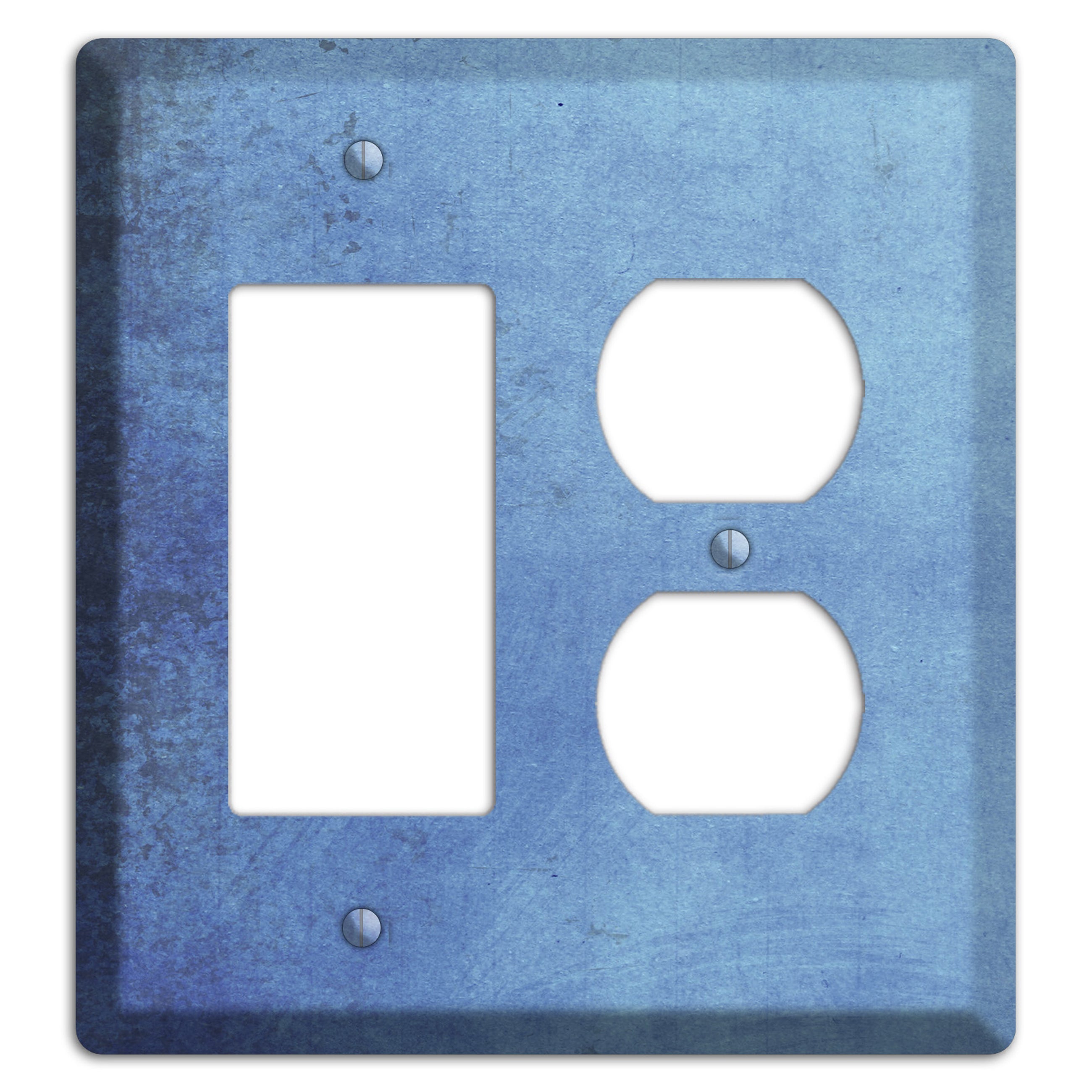 Polo Blue Vintage Grunge Rocker / Duplex Wallplate