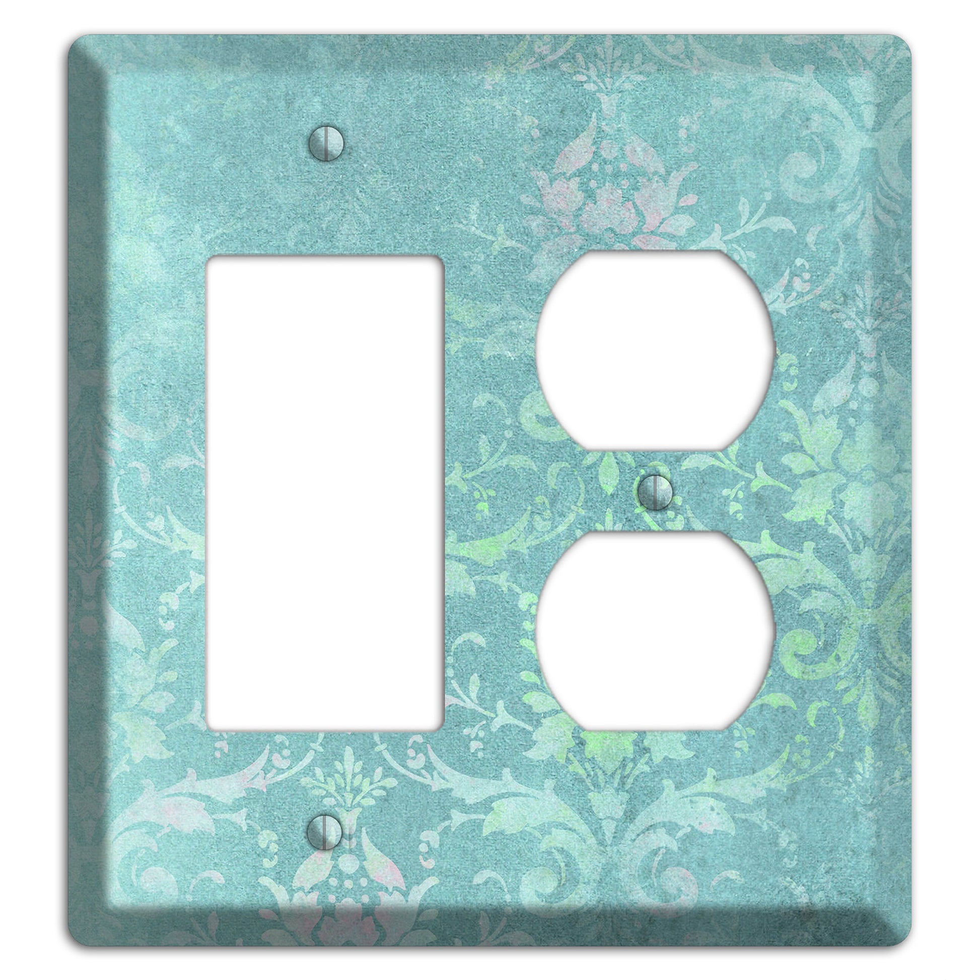 Logan Whimsical Damask Rocker / Duplex Wallplate