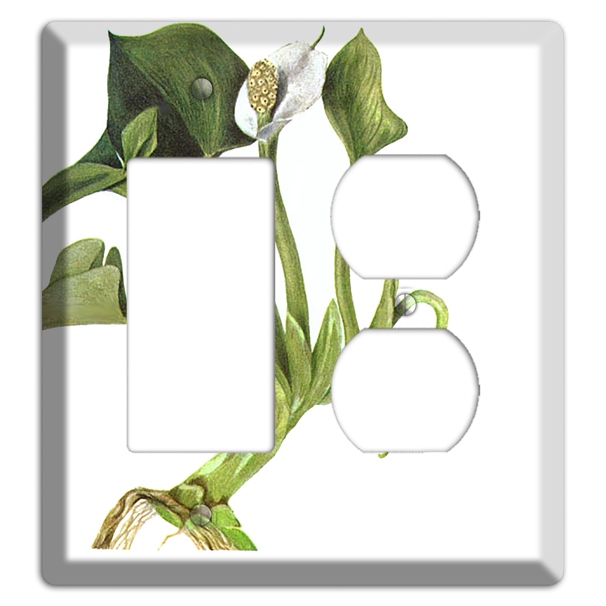 Calla Palustrie Rocker / Duplex Wallplate