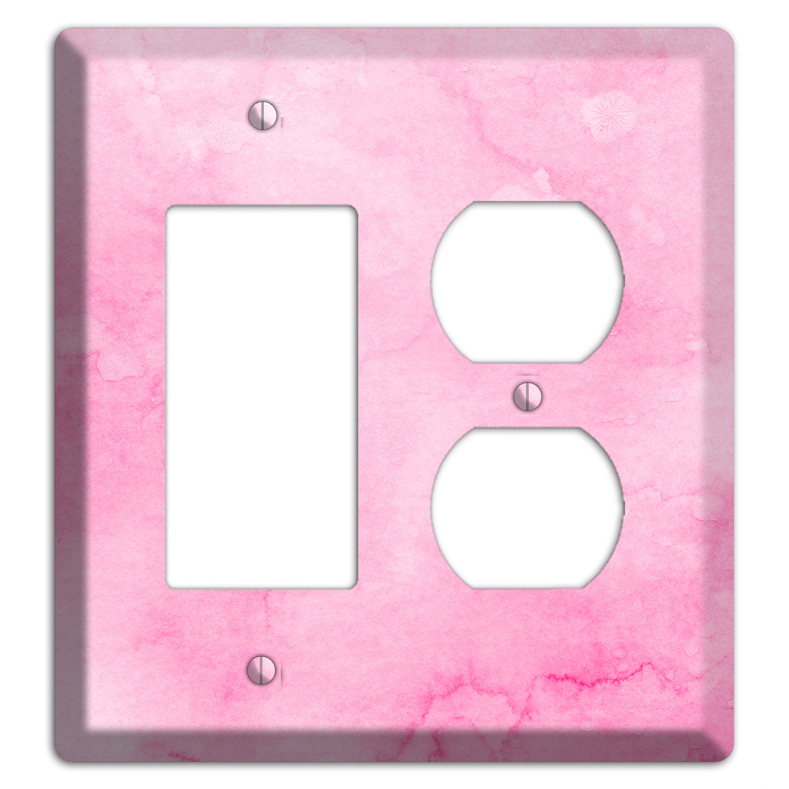 Cinderella Pink Texture Rocker / Duplex Wallplate