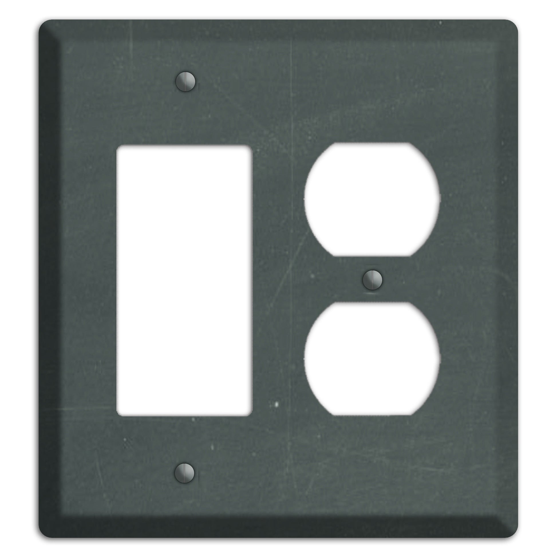 Chalk Dark Grey Rocker / Duplex Wallplate