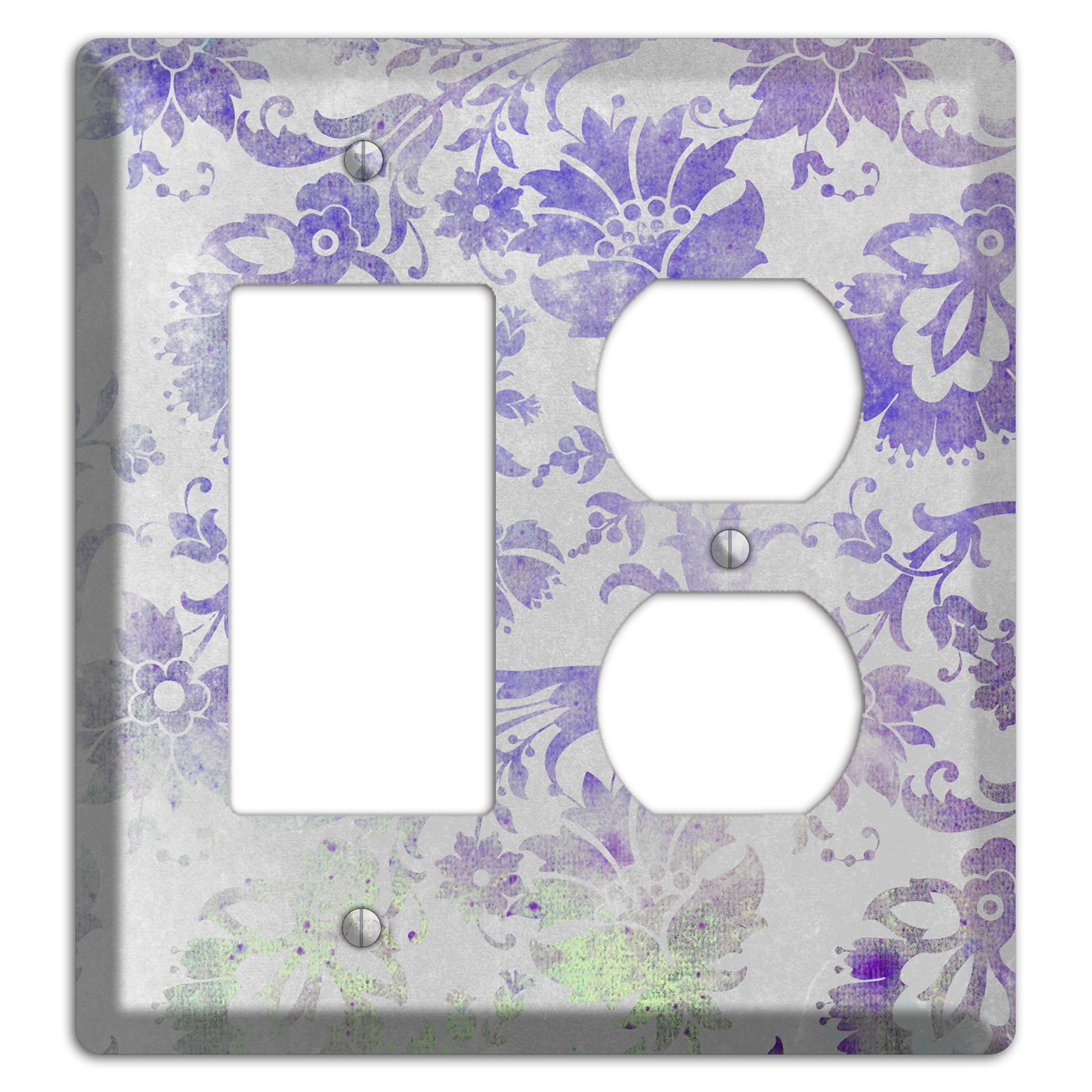Chatelle Whimsical Damask Rocker / Duplex Wallplate