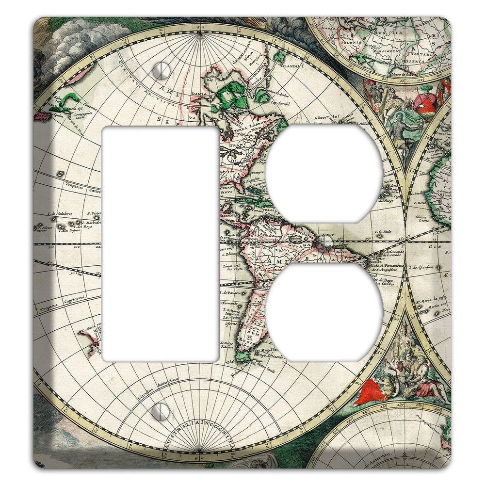 Global Map Rocker / Duplex Wallplate