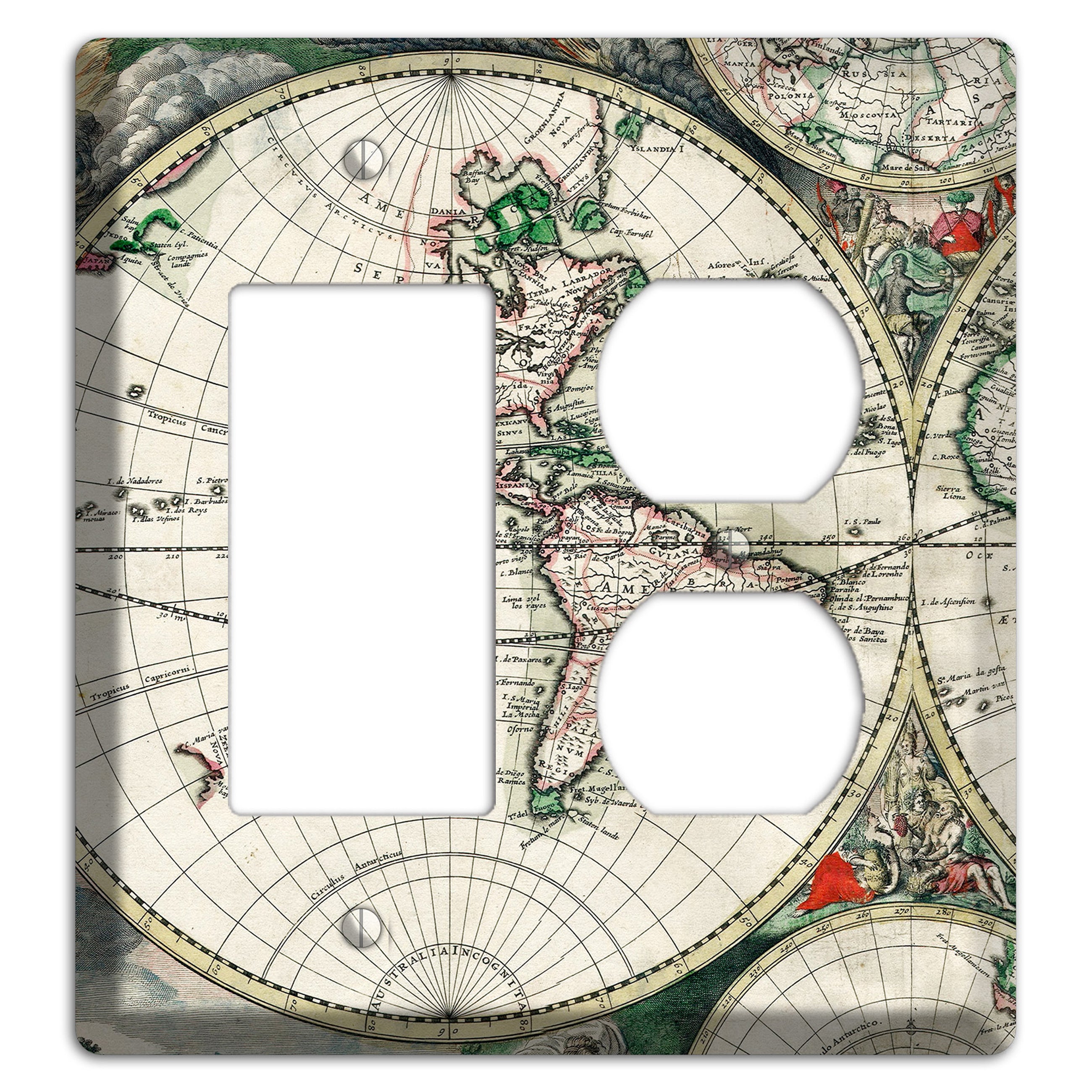 Global Map Rocker / Duplex Wallplate