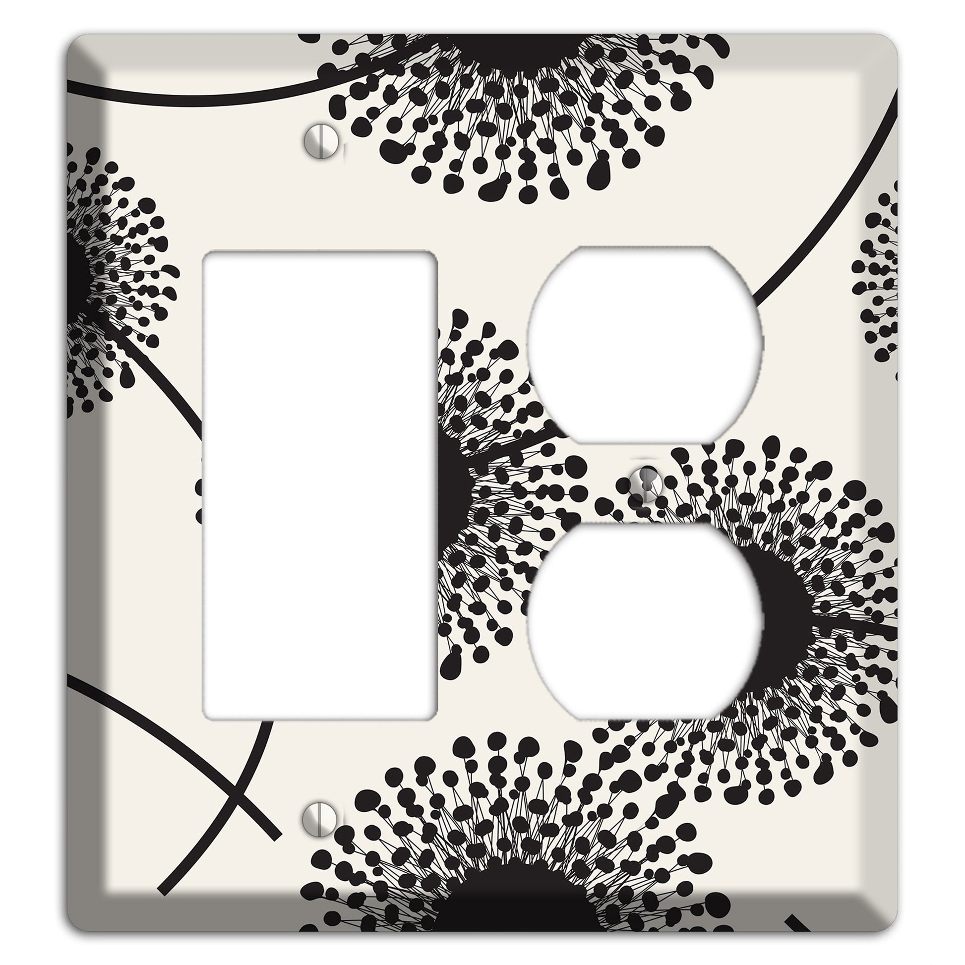 Simple Dandelion Rocker / Duplex Wallplate