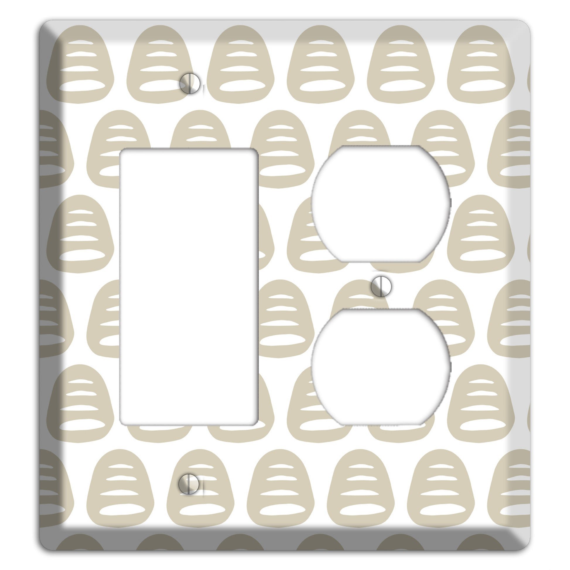 Simple Scandanavian Style II Rocker / Duplex Wallplate