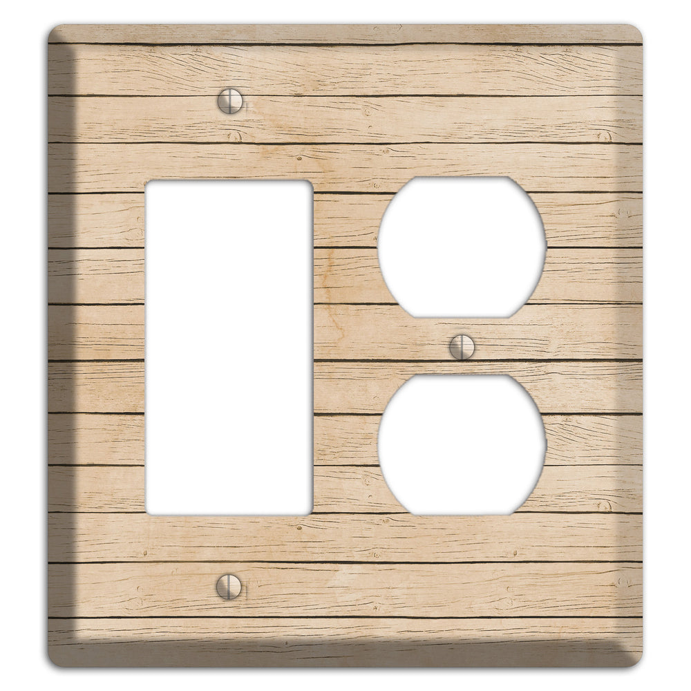 Akaroa Neutral Texture Rocker / Duplex Wallplate