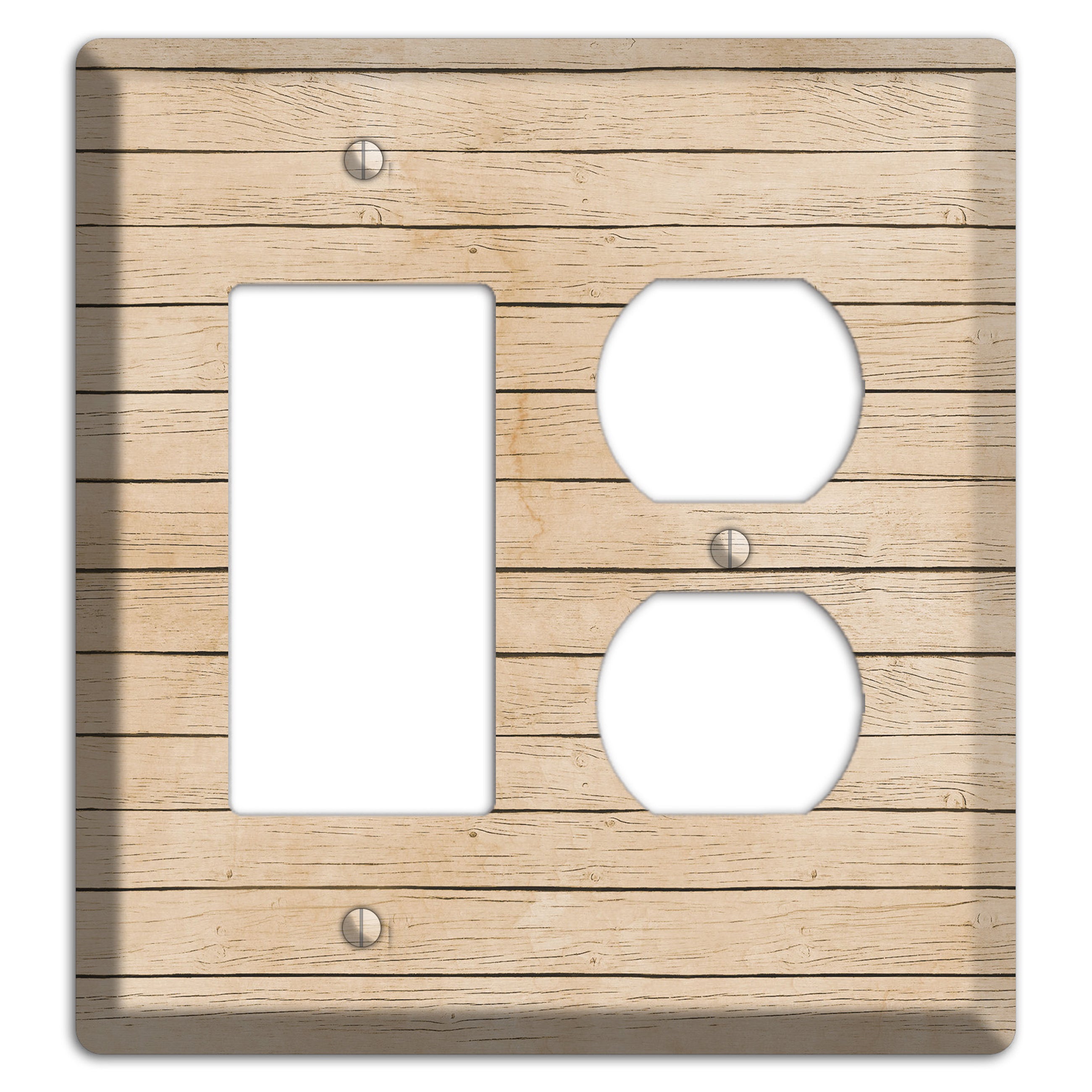 Akaroa Neutral Texture Rocker / Duplex Wallplate