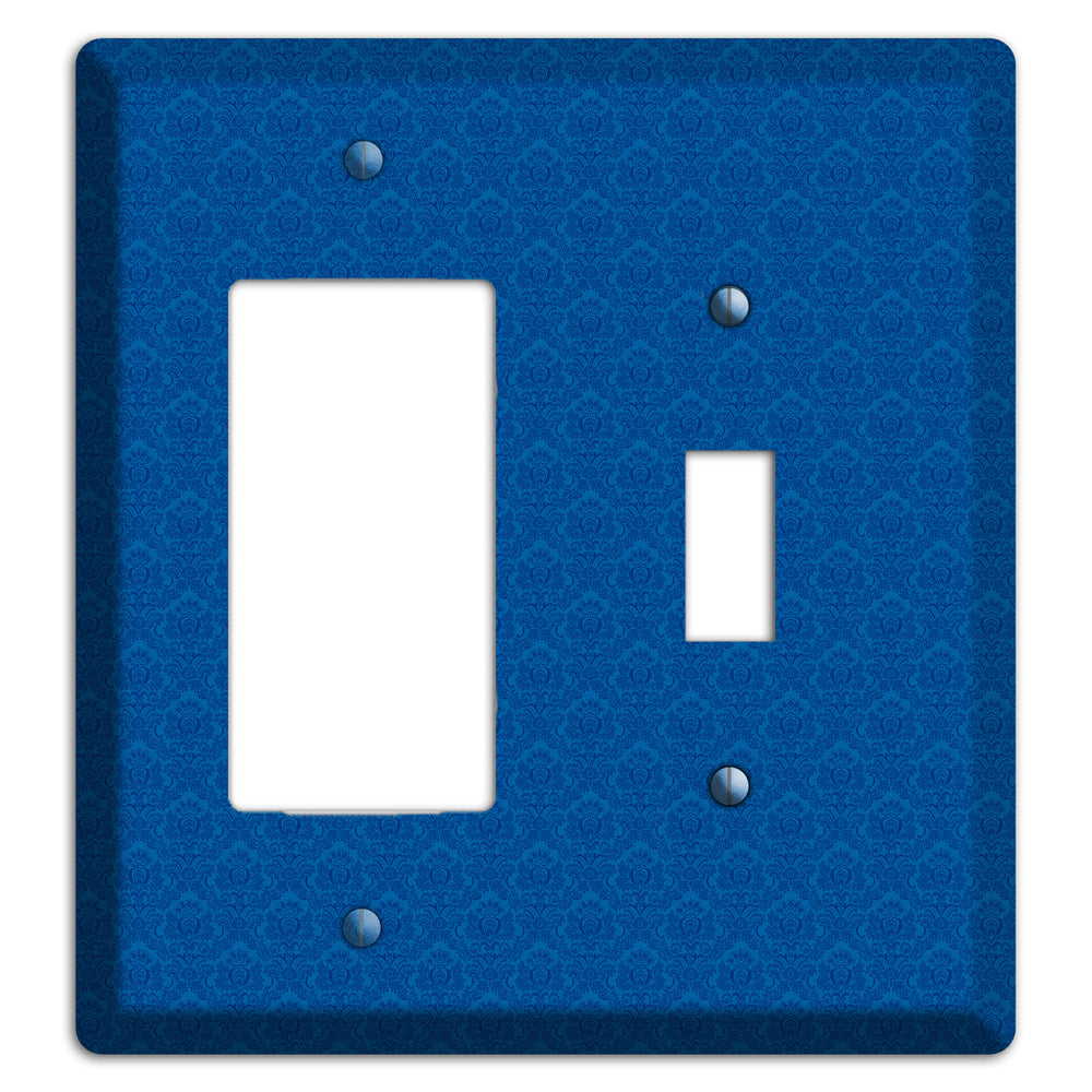 Blue Cartouche Rocker / Toggle Wallplate