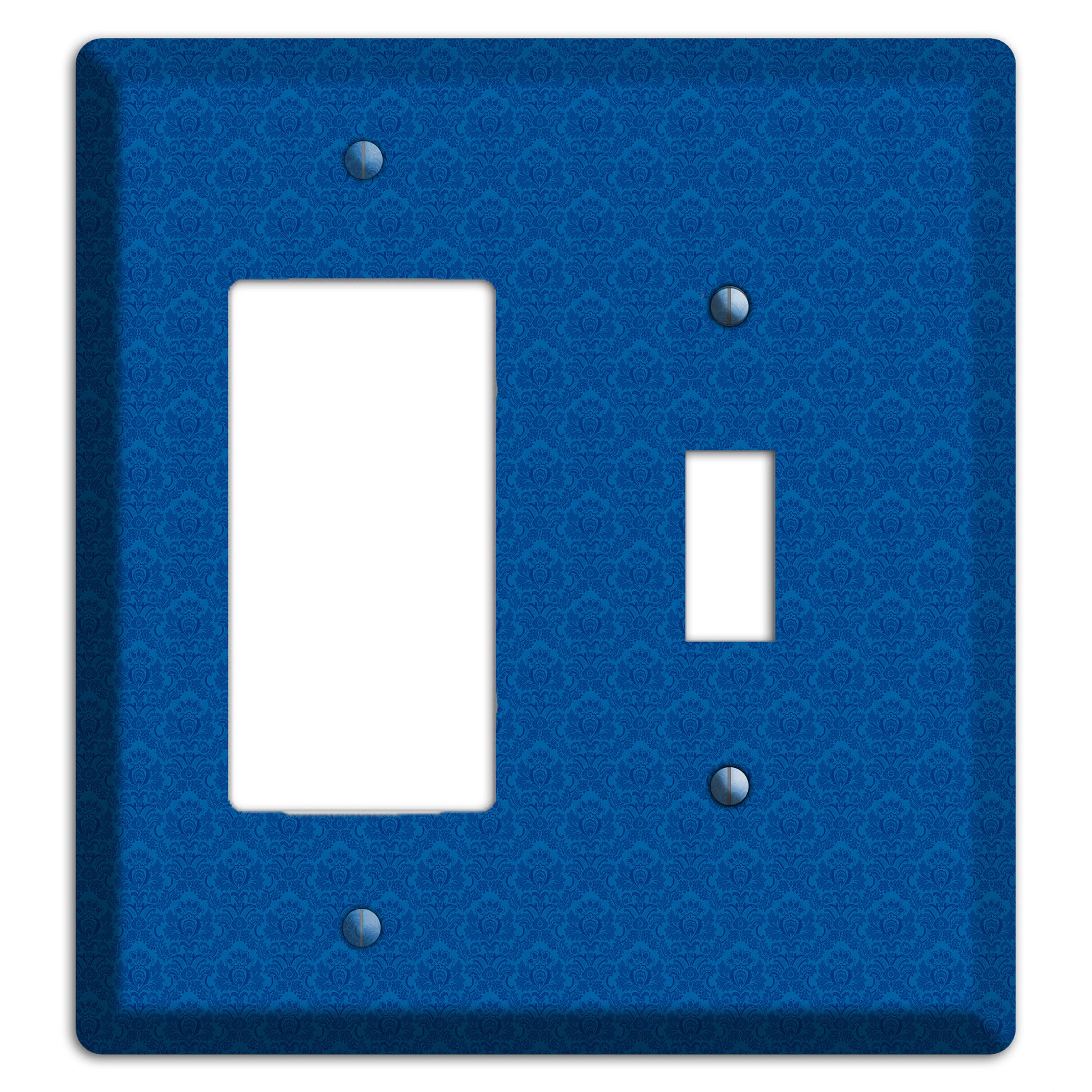 Blue Cartouche Rocker / Toggle Wallplate