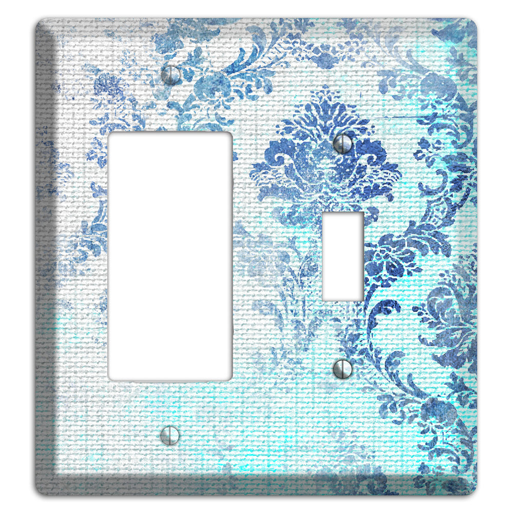 Ice Cold Whimsical Damask Rocker / Toggle Wallplate