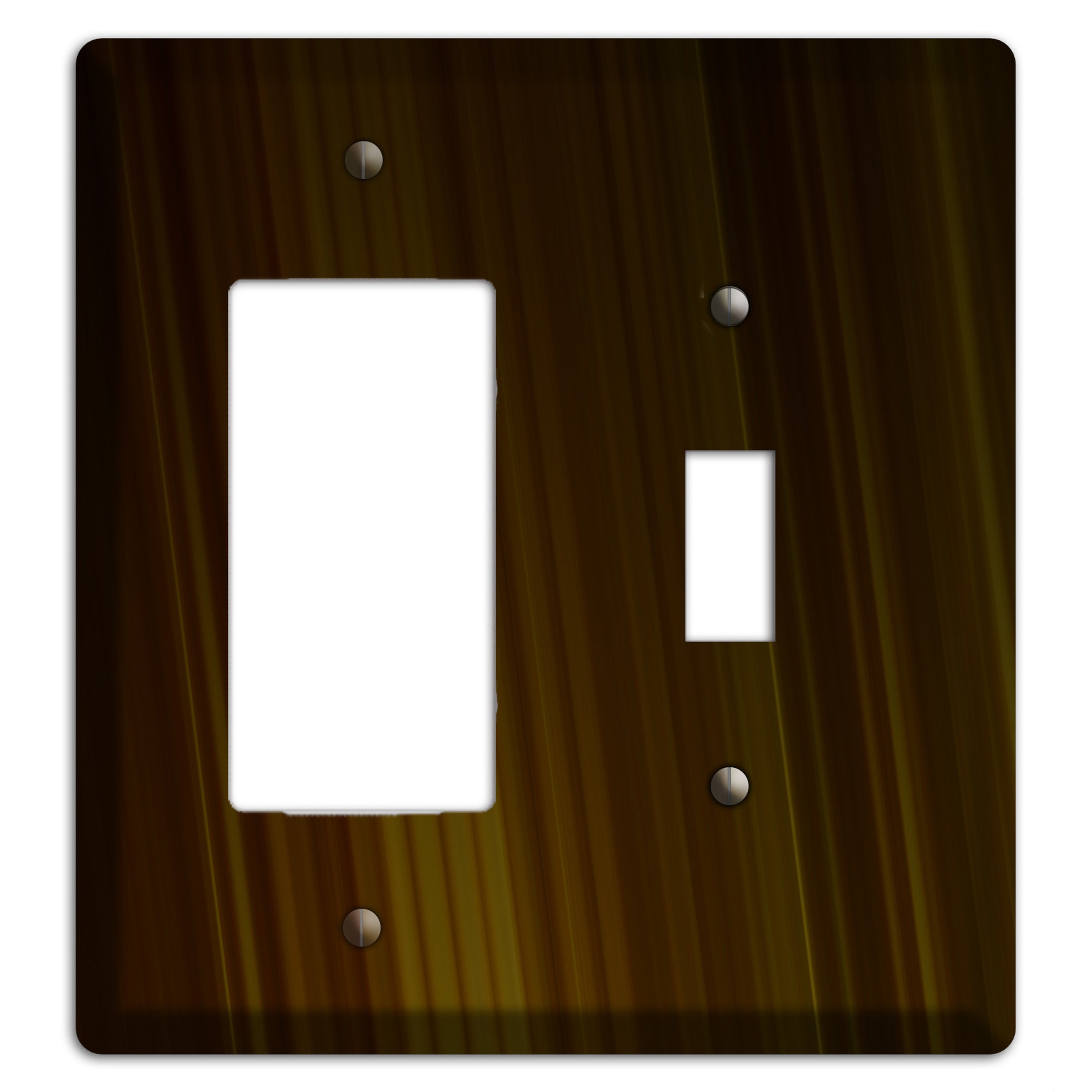 Brown Ray of Light Rocker / Toggle Wallplate