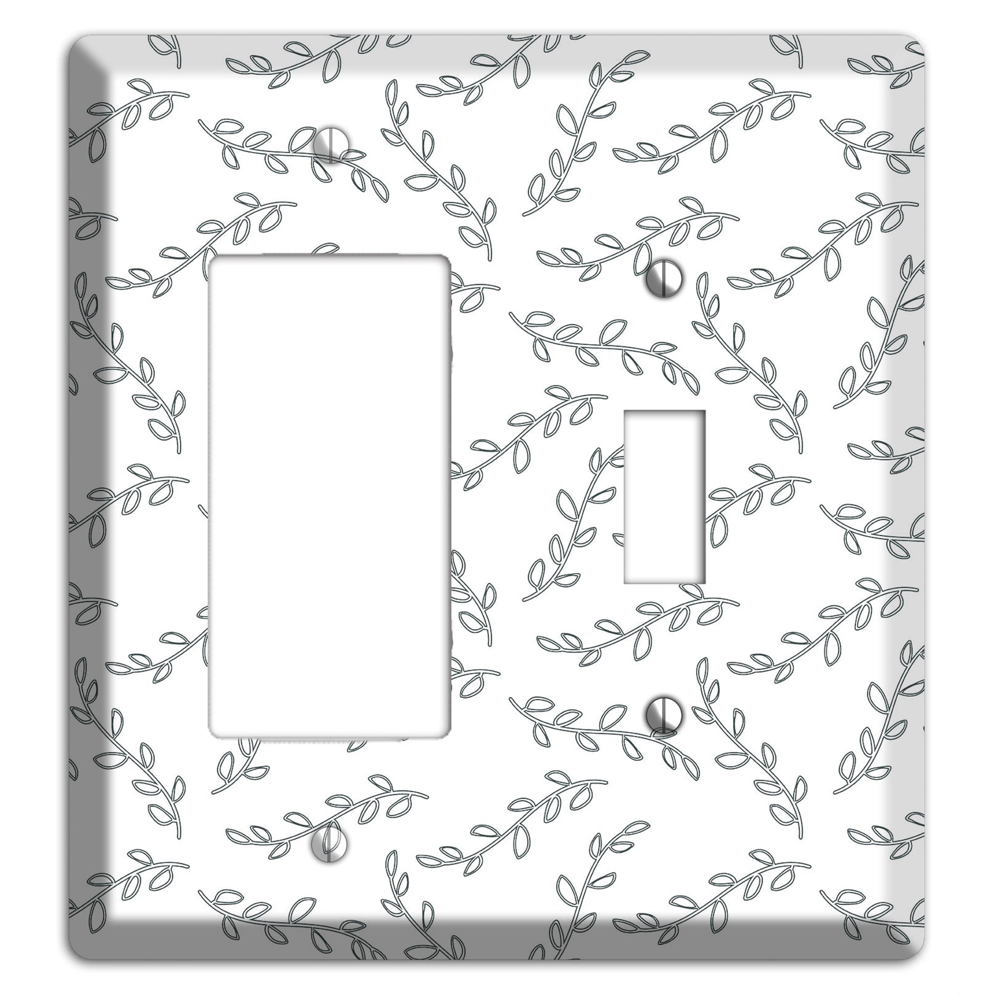 Leaves Style CC Rocker / Toggle Wallplate