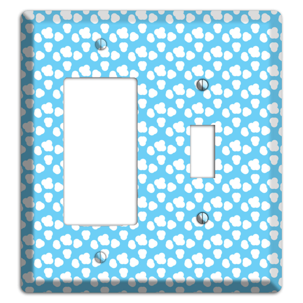 Blue Small Clouds Rocker / Toggle Wallplate
