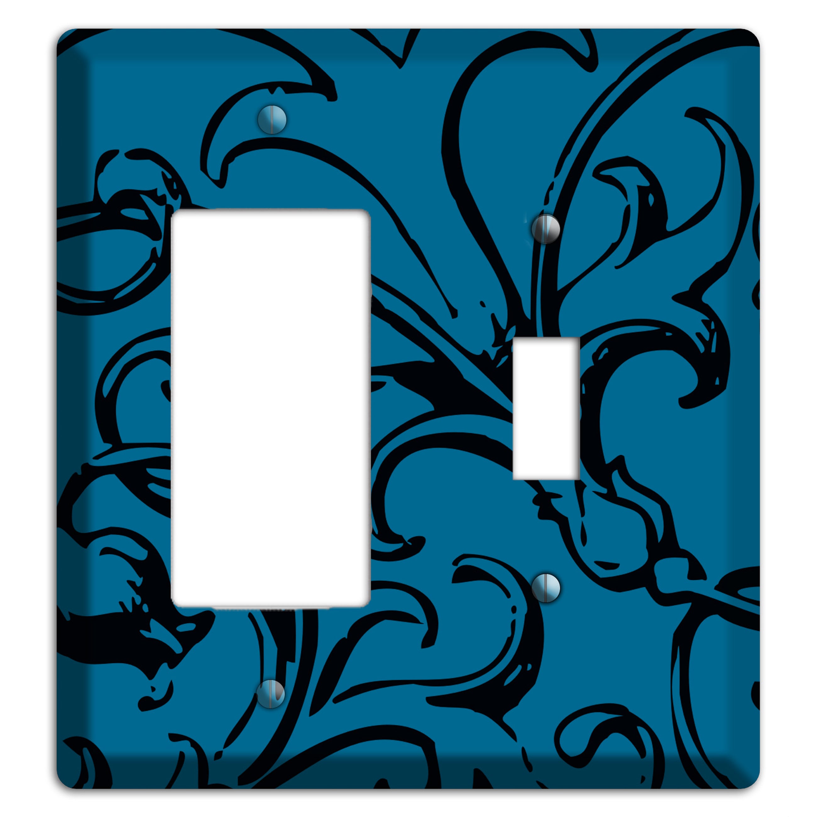 Victorian Blue Rocker / Toggle Wallplate