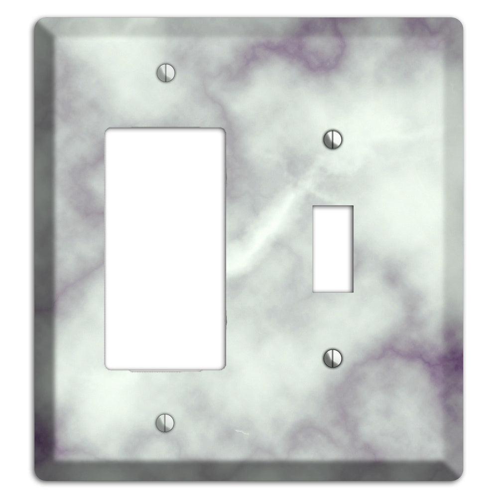 Gray Nurse Marble Rocker / Toggle Wallplate