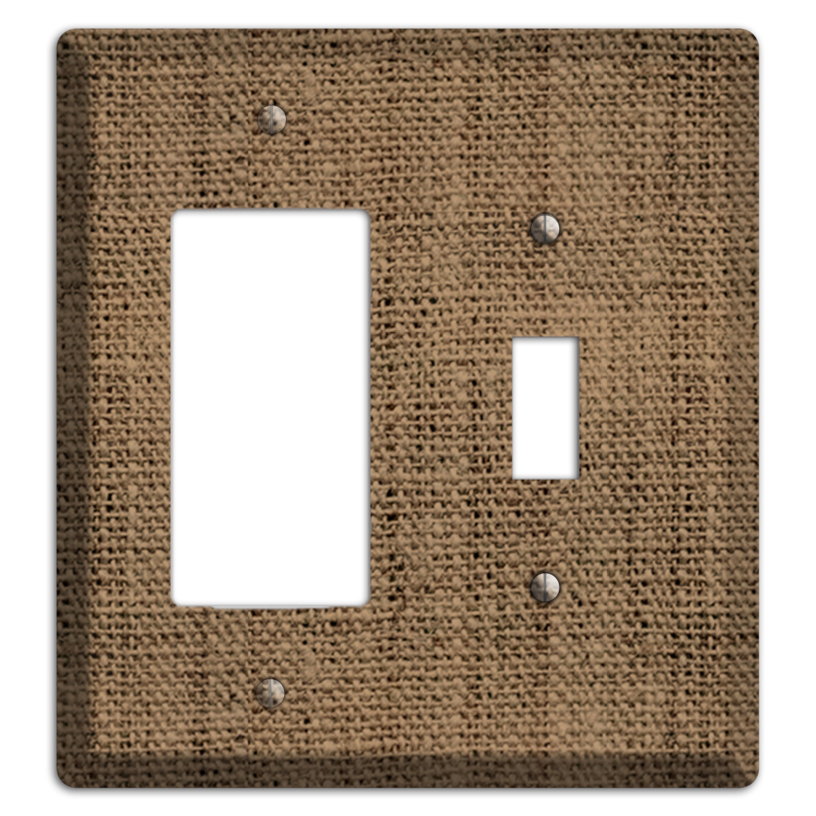 Shadow Burlap Rocker / Toggle Wallplate
