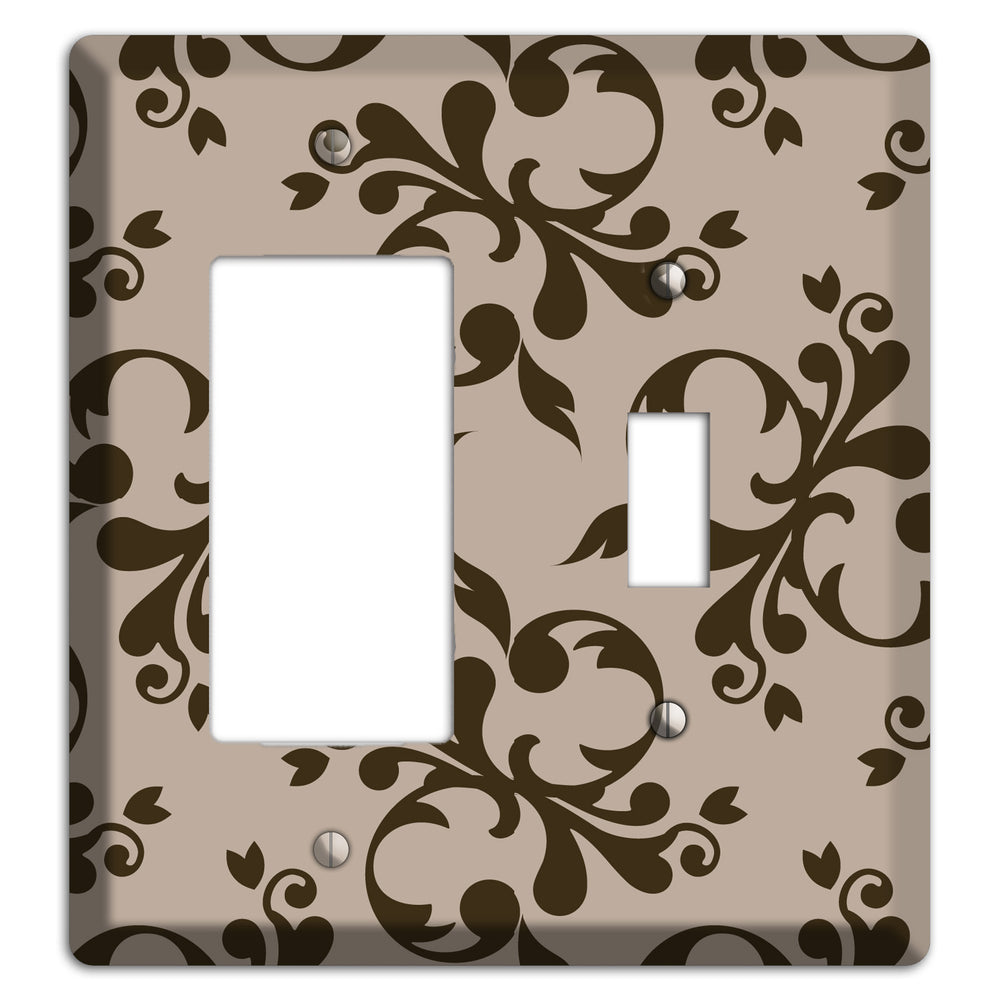 Beige Victorian Toile Rocker / Toggle Wallplate