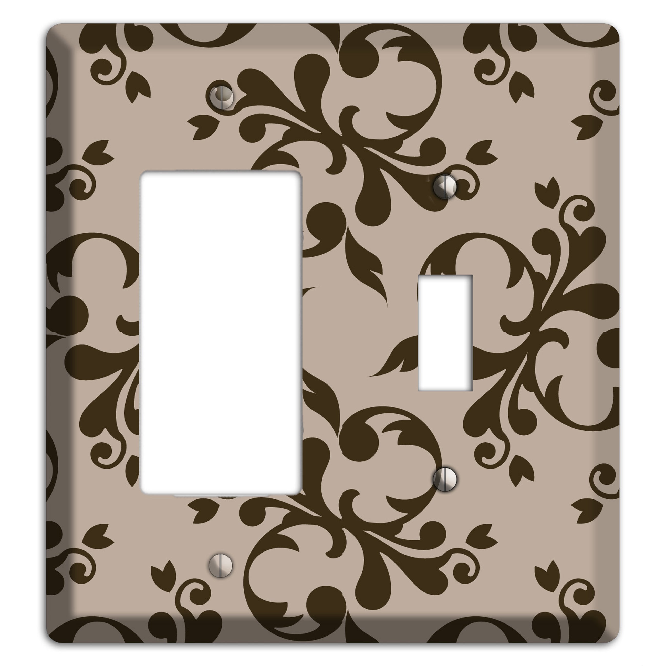Beige Victorian Toile Rocker / Toggle Wallplate