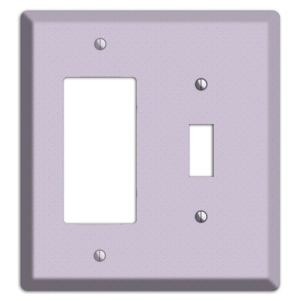 Lavender with Tiny Dots Rocker / Toggle Wallplate
