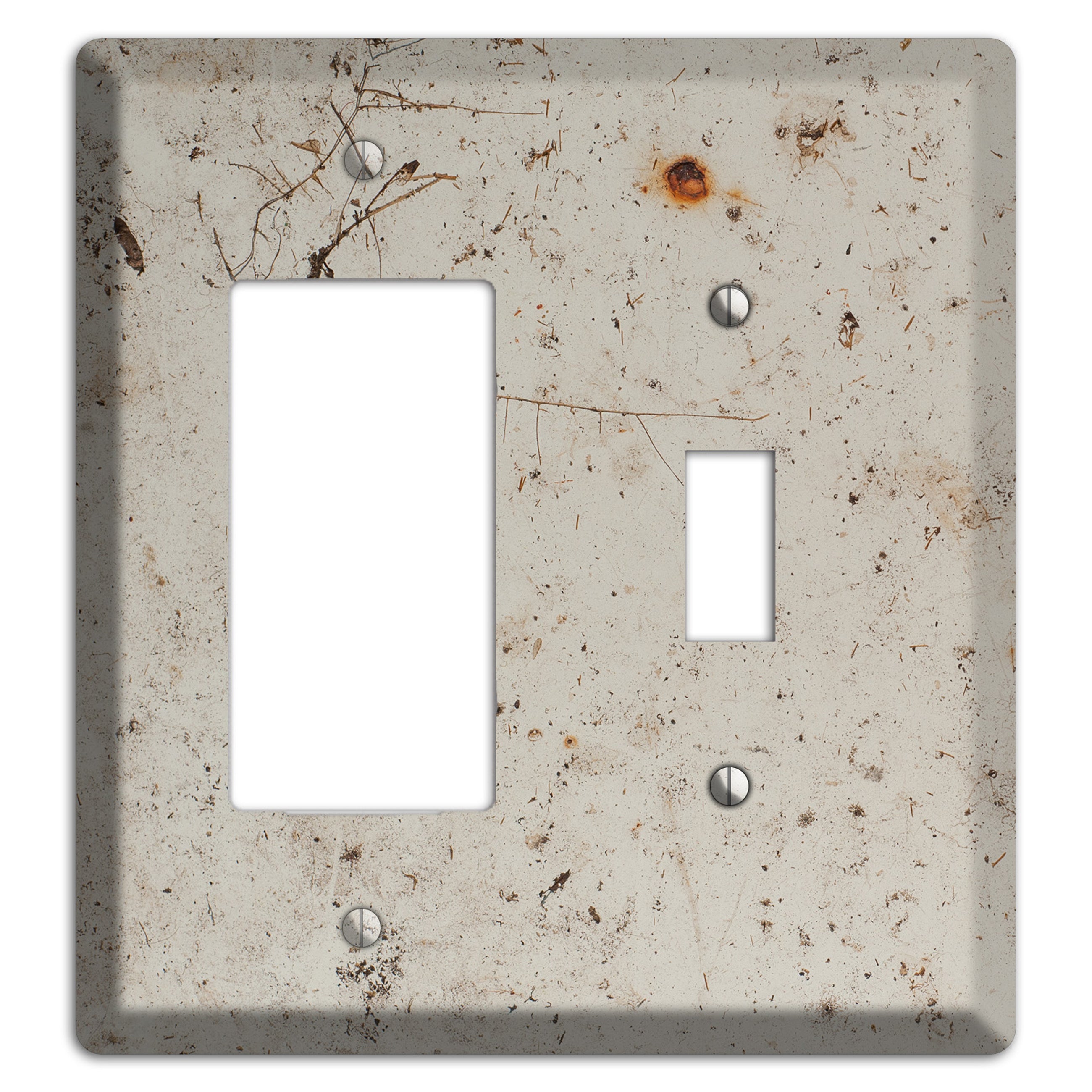 Spotted Concrete Rocker / Toggle Wallplate