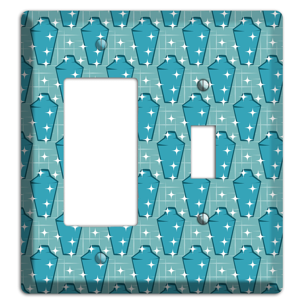 Retro Cocktail Shakers Rocker / Toggle Wallplate